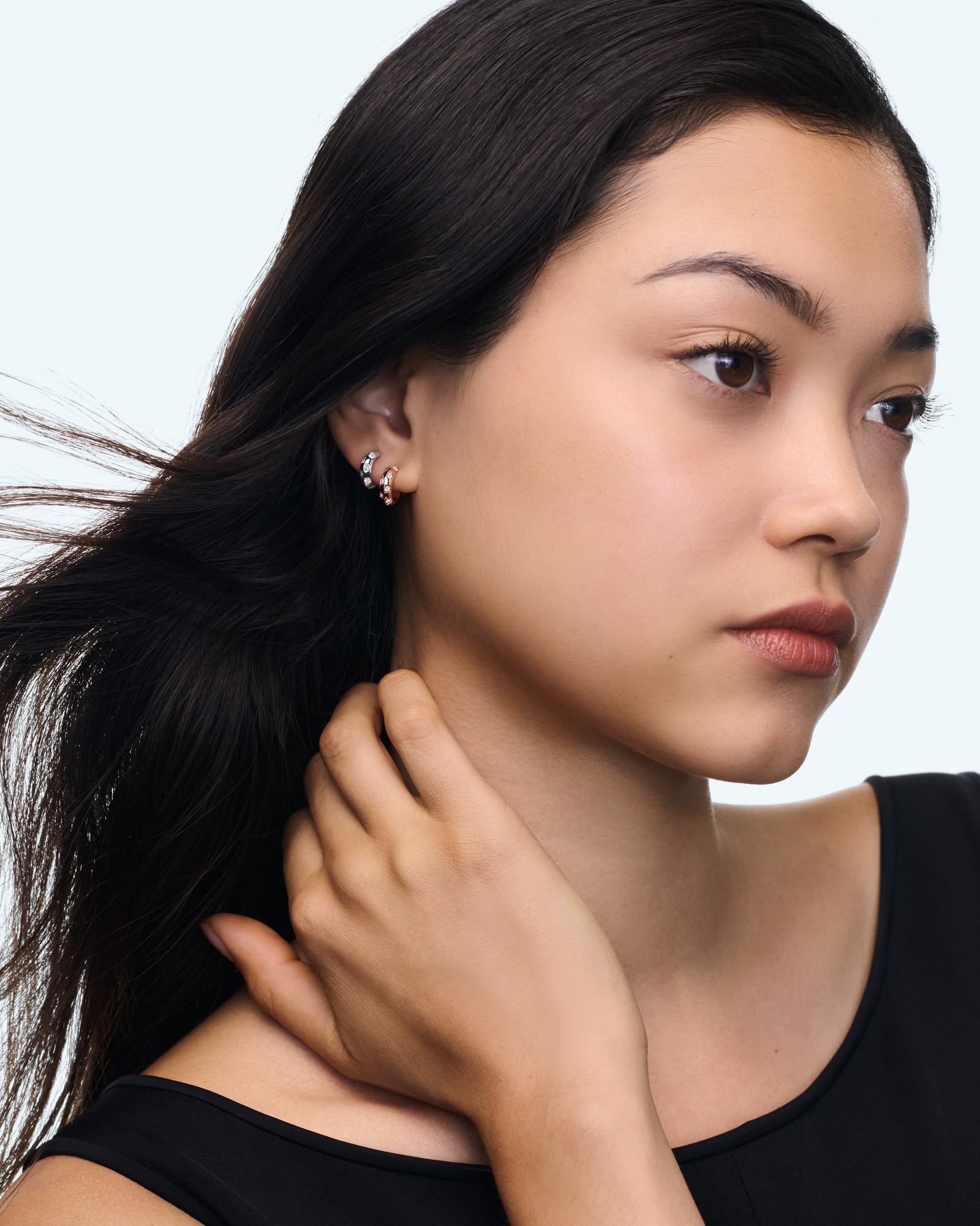 フープピアス ル ダミエ ドゥ ルイ・ヴィトン 3.5mm (ピンクゴールド